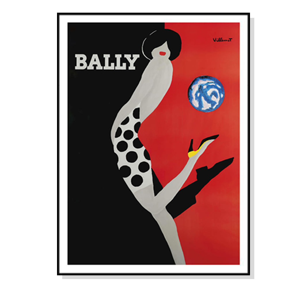 70cmx100cm Fashion Bally Black Frame Canvas Wall Art