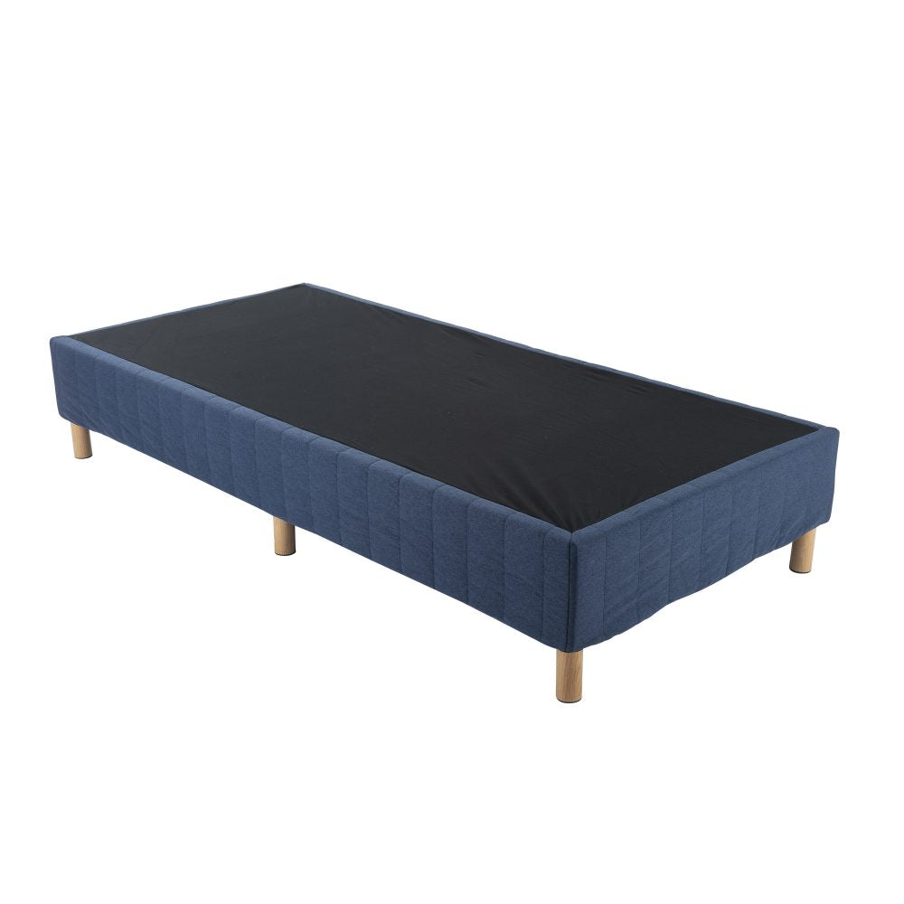 Metal Double Bed Frame Mattress Foundation Blue