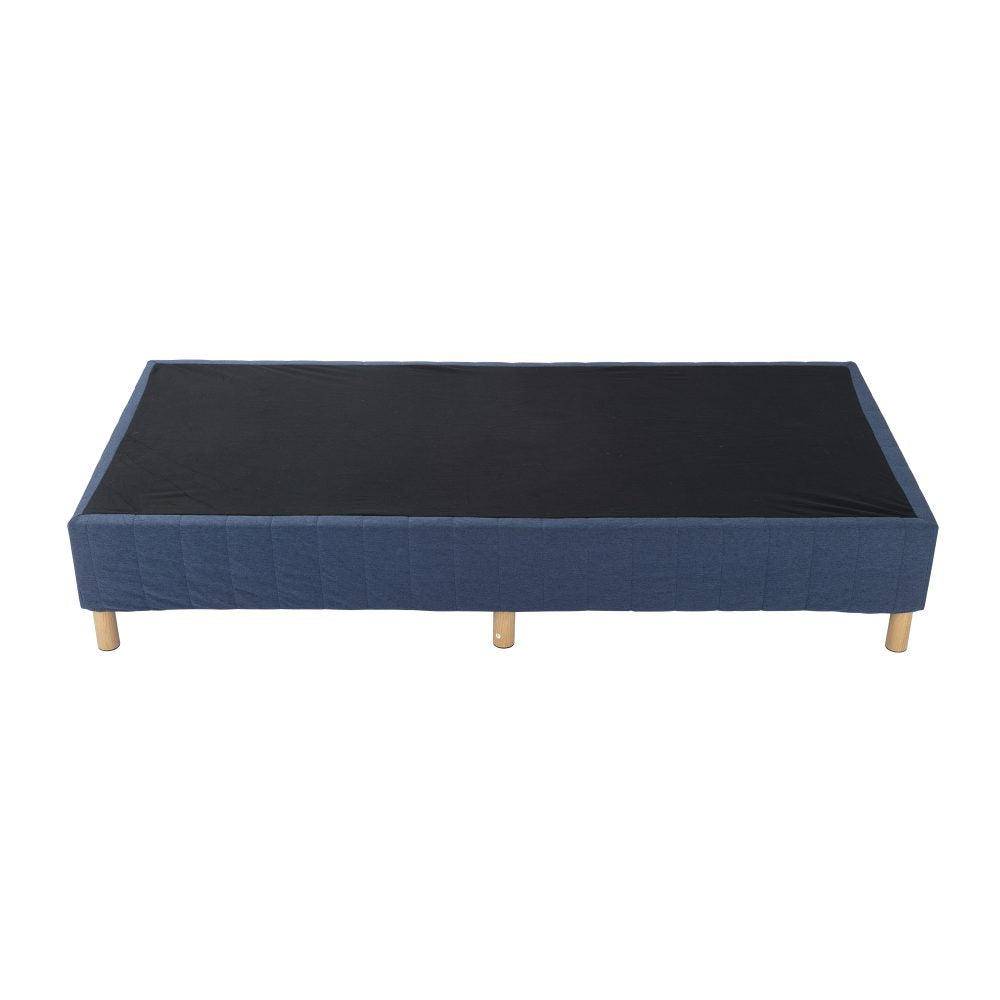 Metal Double Bed Frame Mattress Foundation Blue