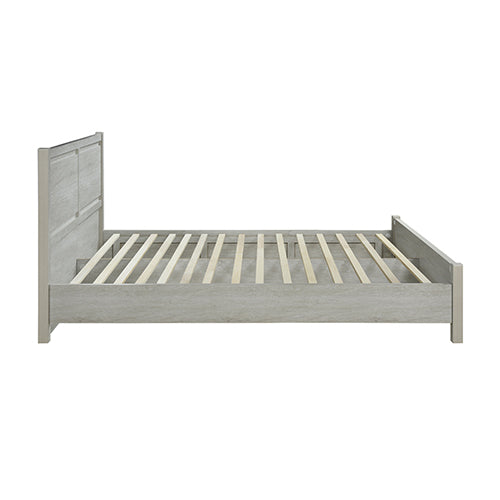 Queen Size Bed Frame Natural Wood like MDF in Oak Colour - House Things Furniture > Bedroom