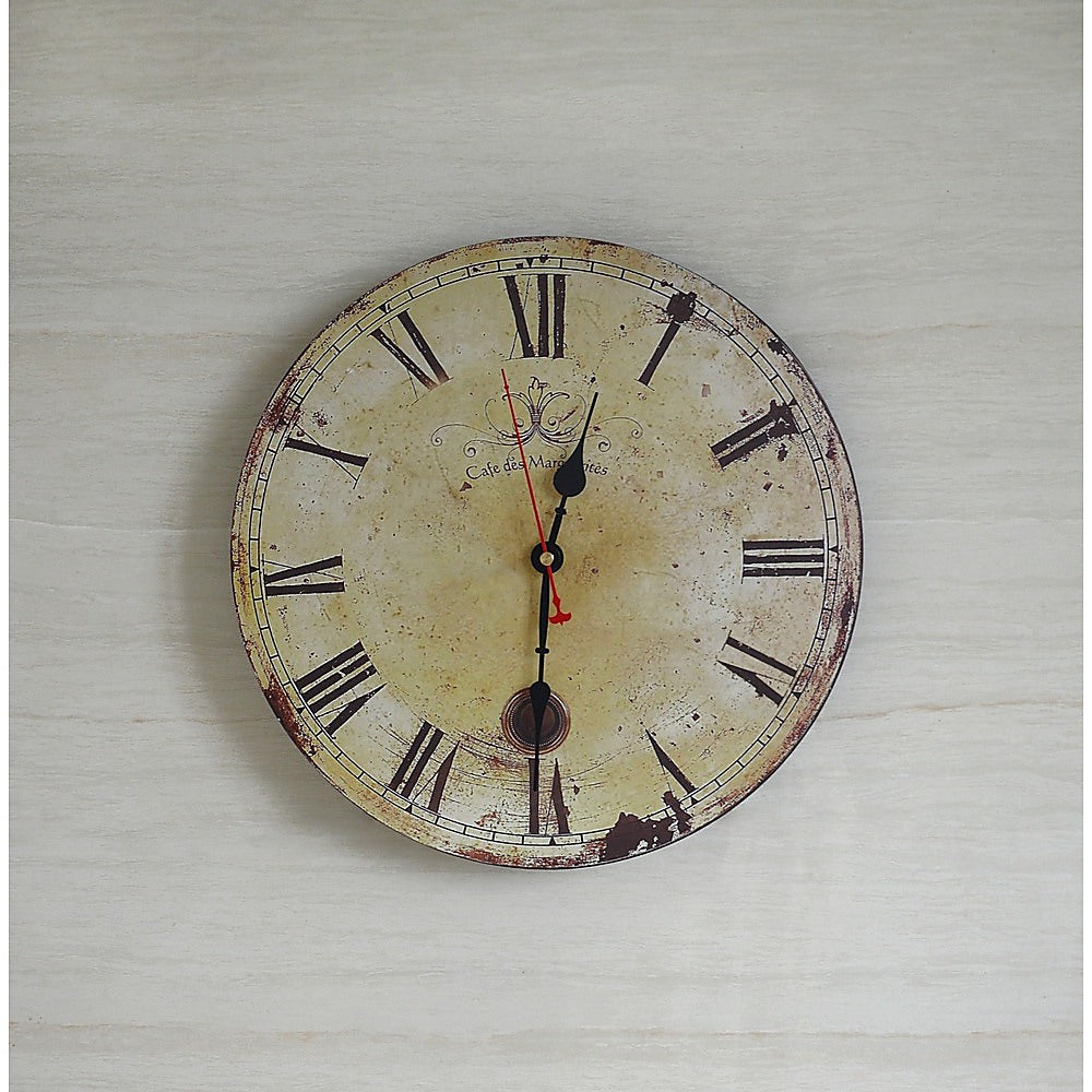 Large Vintage Wall Clock Kitchen Office Retro Timepiece - House Things Home & Garden > Home & Garden Others