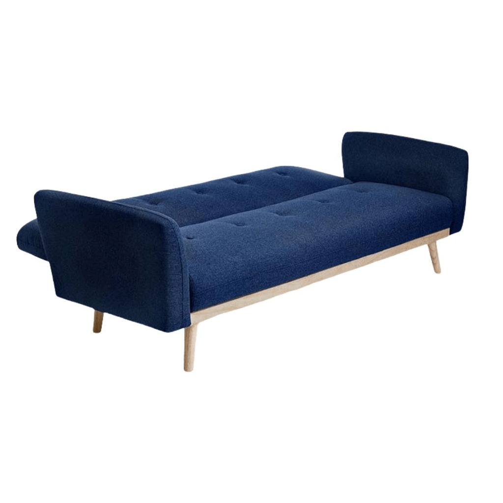 Nicholas 3-Seater Blue Foldable Sofa Bed